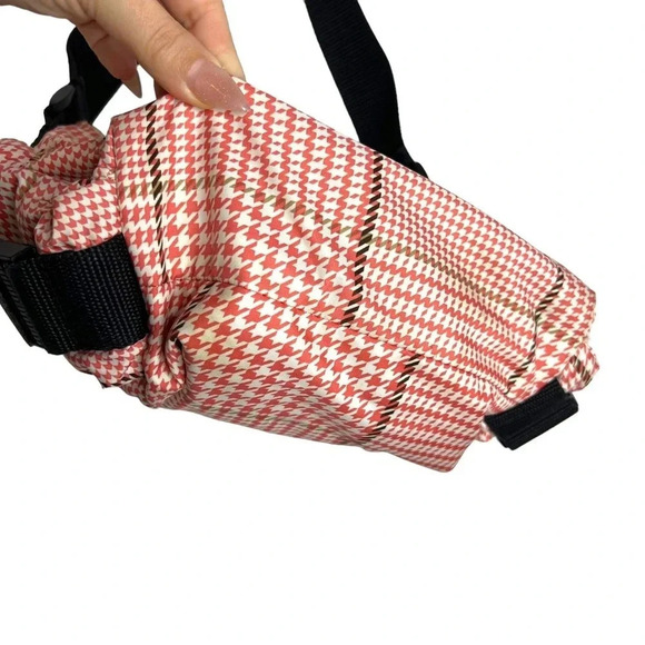 Ralph Lauren Y2K Houndstooth Nylon Mini Buckle Clasp Shoulder Bag Purse - Picture 4 of 10